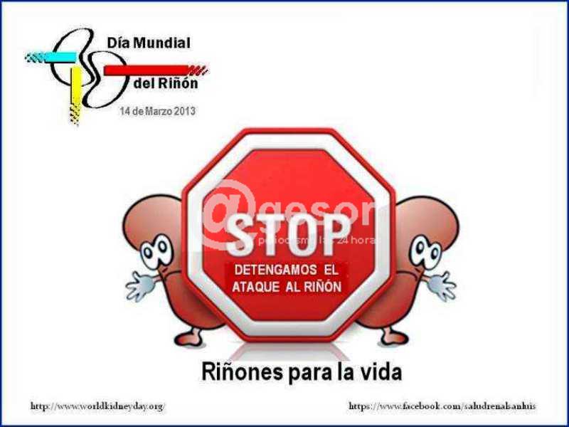 Con entrega de folletería se recordará en Soriano el día Mundial del Riñón, este 13 de marzo de 2014.